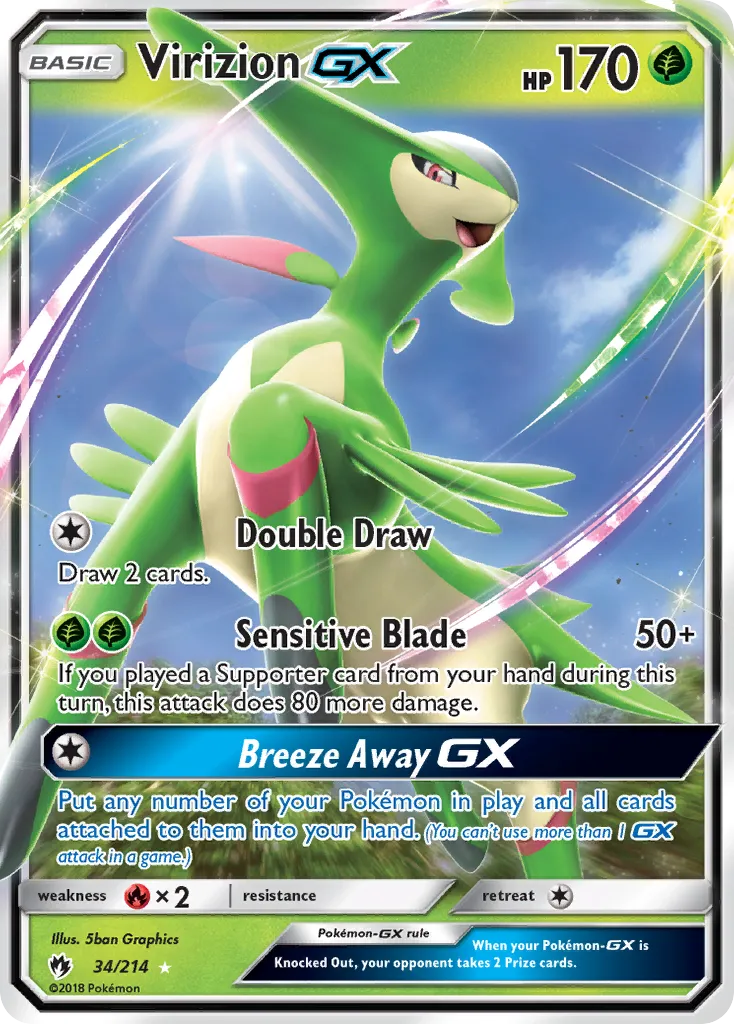 Virizion GX — SM - Lost Thunder — Pokemon