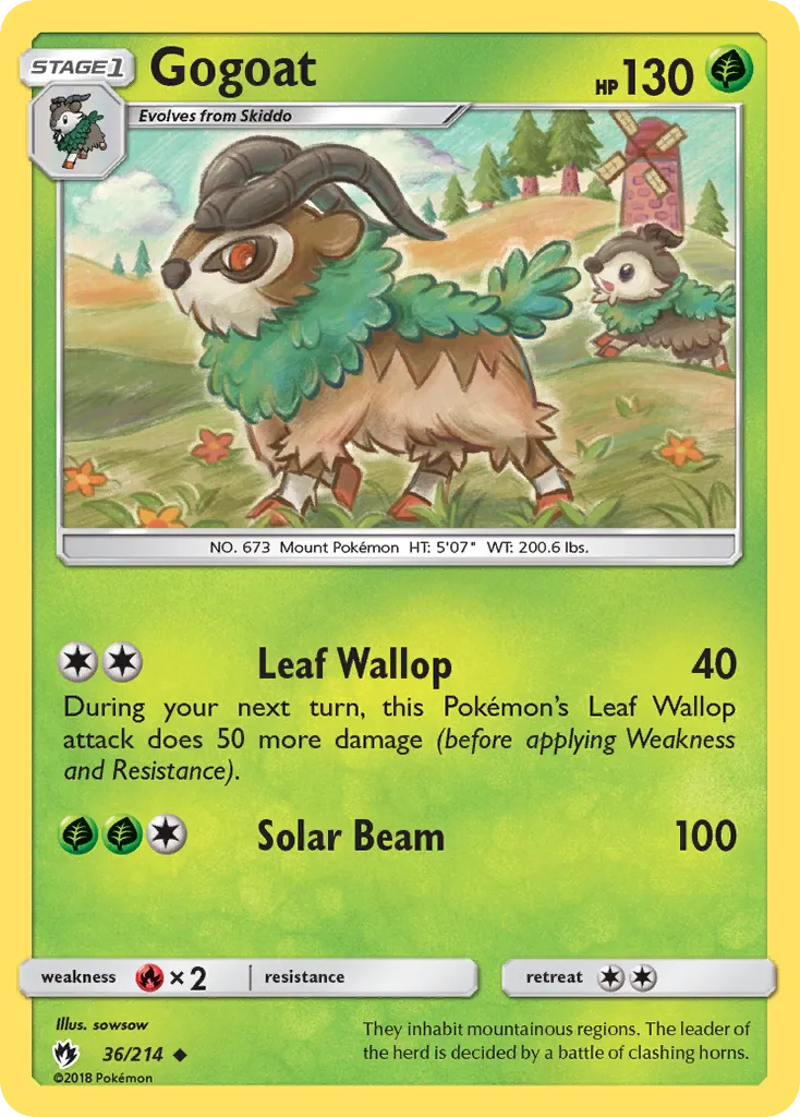 Gogoat — SM - Lost Thunder — Pokemon