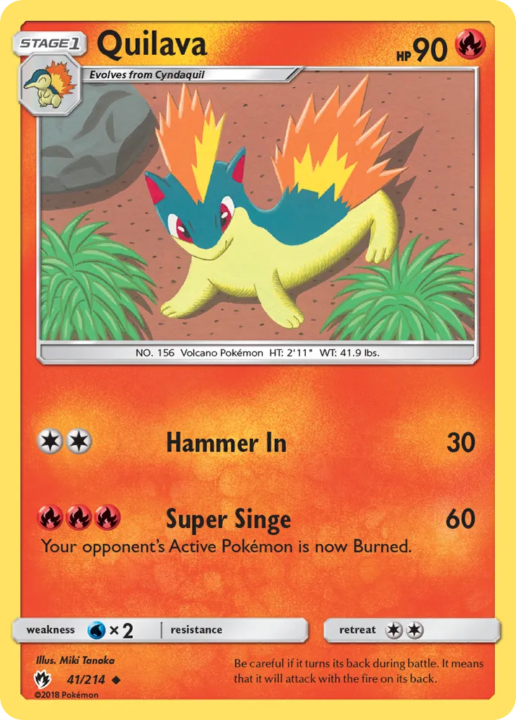 Quilava — SM - Lost Thunder — Pokemon