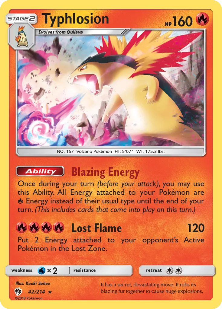 Typhlosion — SM - Lost Thunder — Pokemon