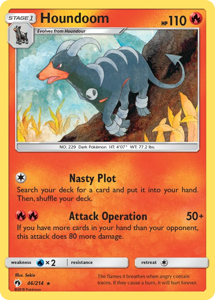 Houndoom — SM - Lost Thunder — Pokemon