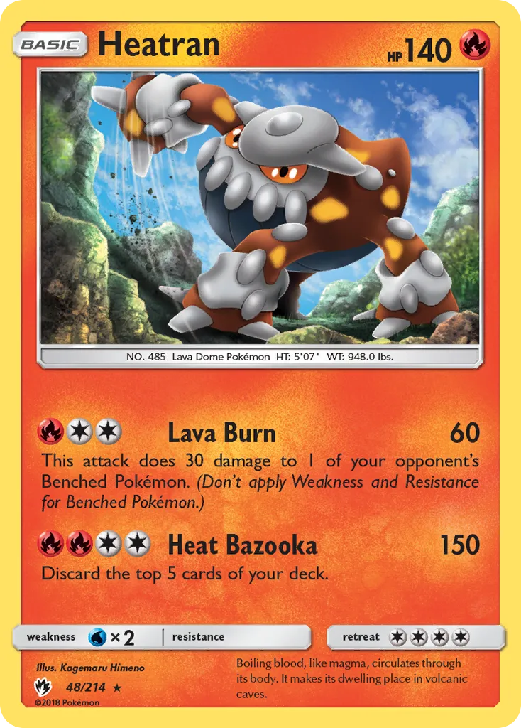 Heatran — SM - Lost Thunder — Pokemon