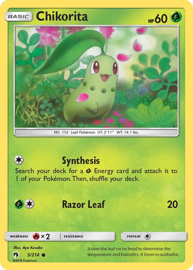 Chikorita — SM - Lost Thunder — Pokemon