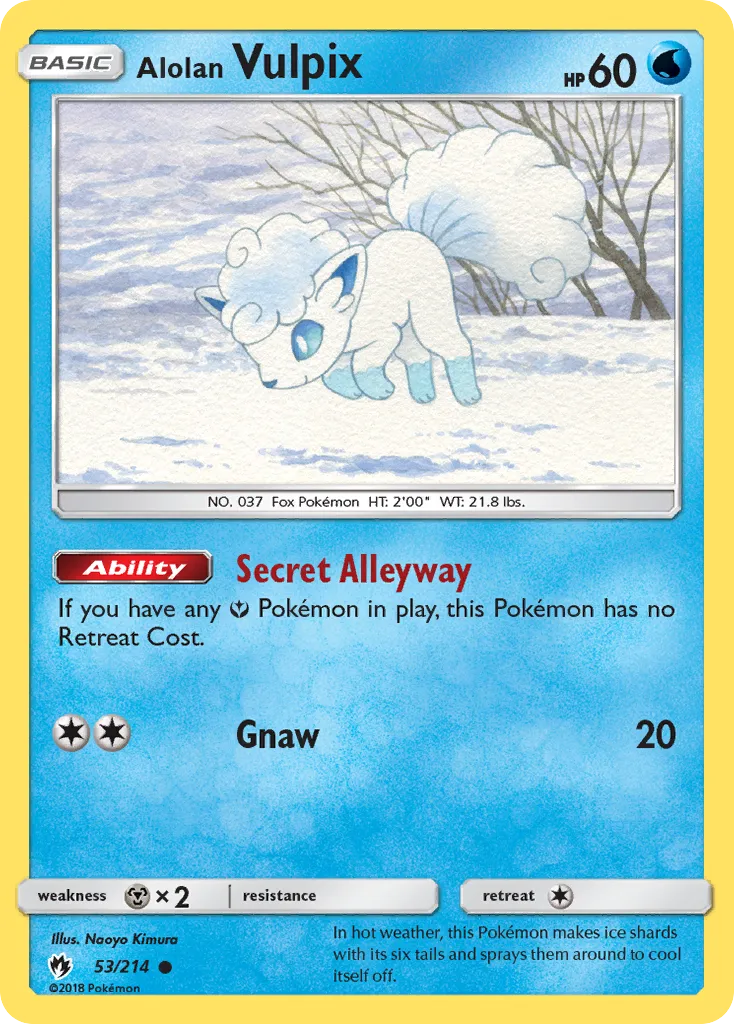 Alolan Vulpix — SM - Lost Thunder — Pokemon