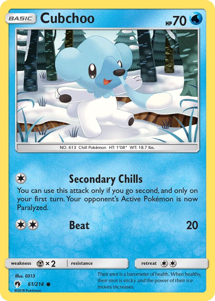 Cubchoo — SM - Lost Thunder — Pokemon