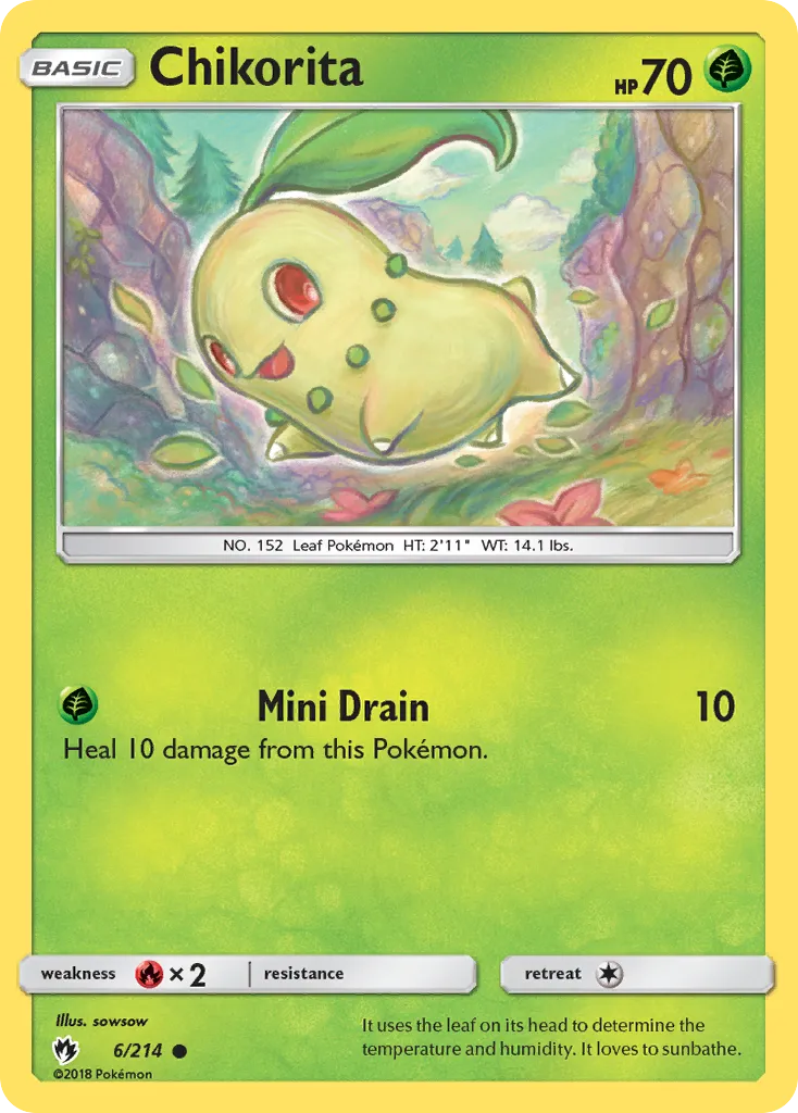 Chikorita — SM - Lost Thunder — Pokémon