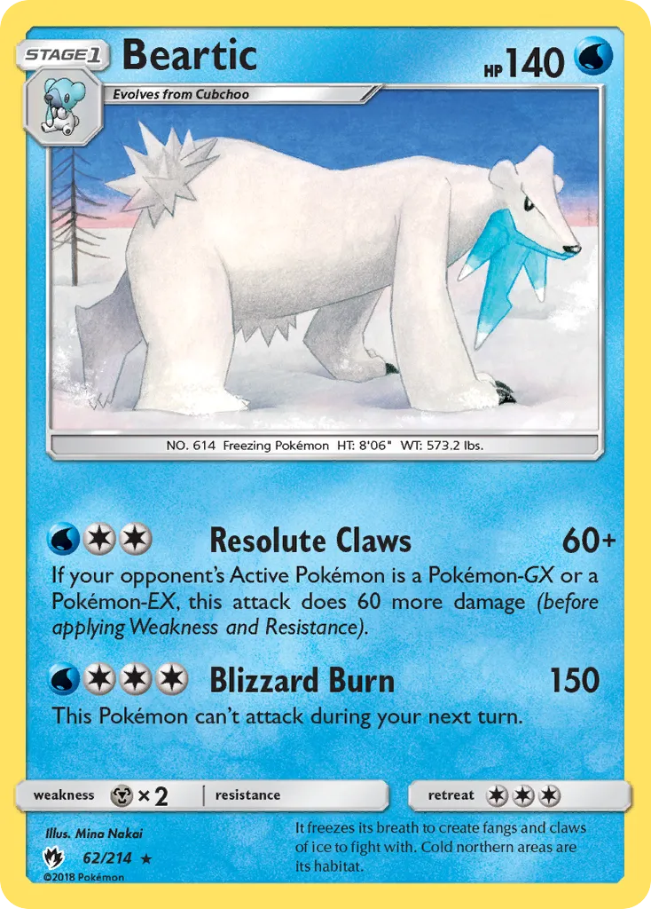 Beartic — SM - Lost Thunder — Pokemon