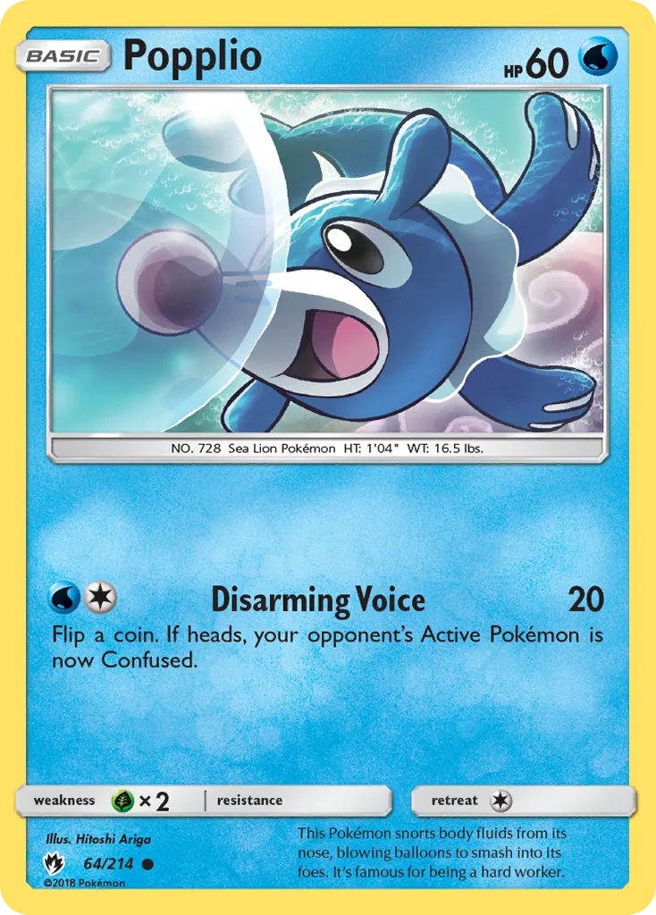Popplio — SM - Lost Thunder — Pokemon