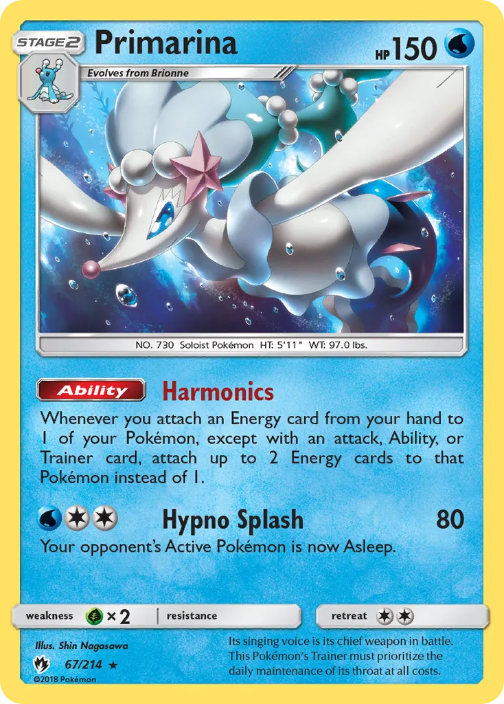 Primarina — SM - Lost Thunder — Pokemon