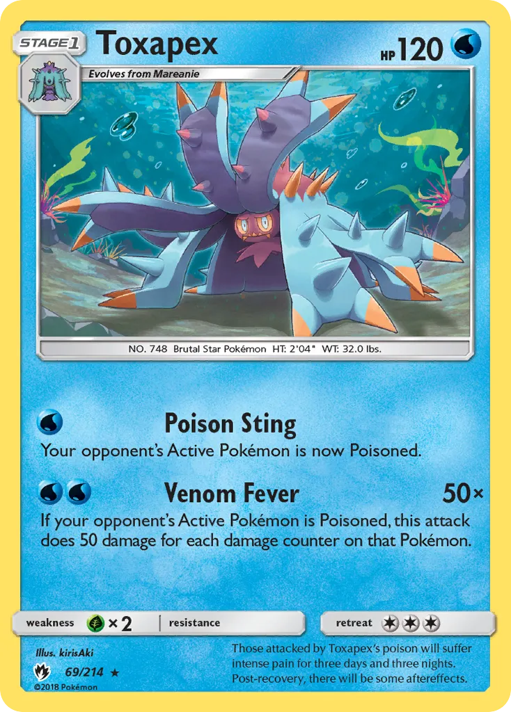 Toxapex — SM - Lost Thunder — Pokemon