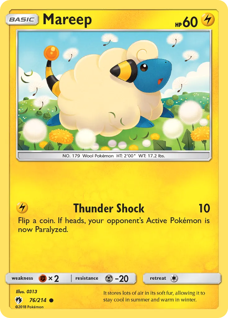 Mareep — SM - Lost Thunder — Pokemon