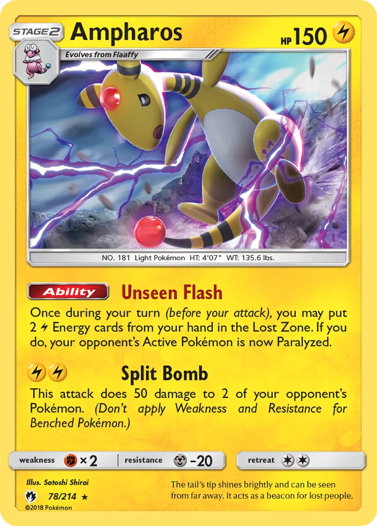 Ampharos — SM - Lost Thunder — Pokemon