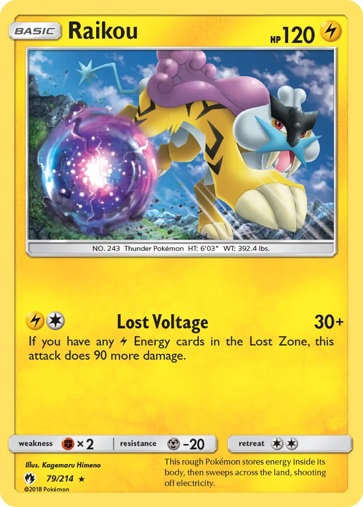 Raikou — SM - Lost Thunder — Pokemon