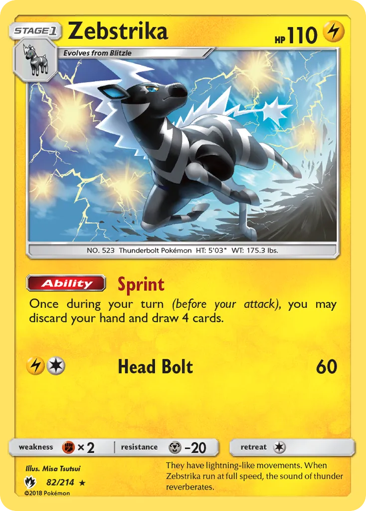 Zebstrika — SM - Lost Thunder — Pokemon