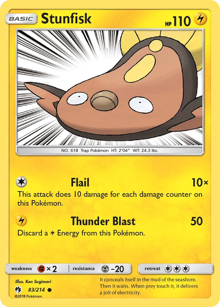 Stunfisk — SM - Lost Thunder — Pokemon
