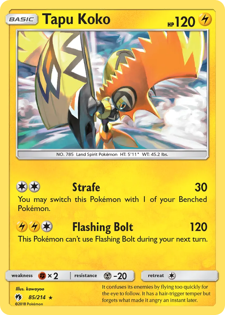 Tapu Koko from SM - Lost Thunder - Pokemon