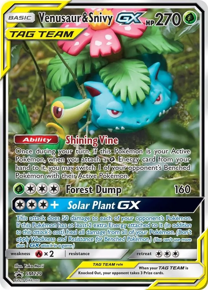 Venusaur & Snivy GX — SM Promos — Pokémon