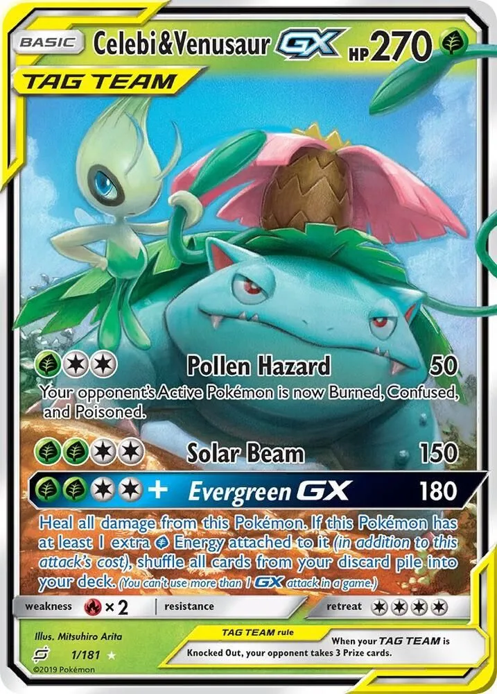 Celebi & Venusaur GX — SM - Team Up — Pokemon