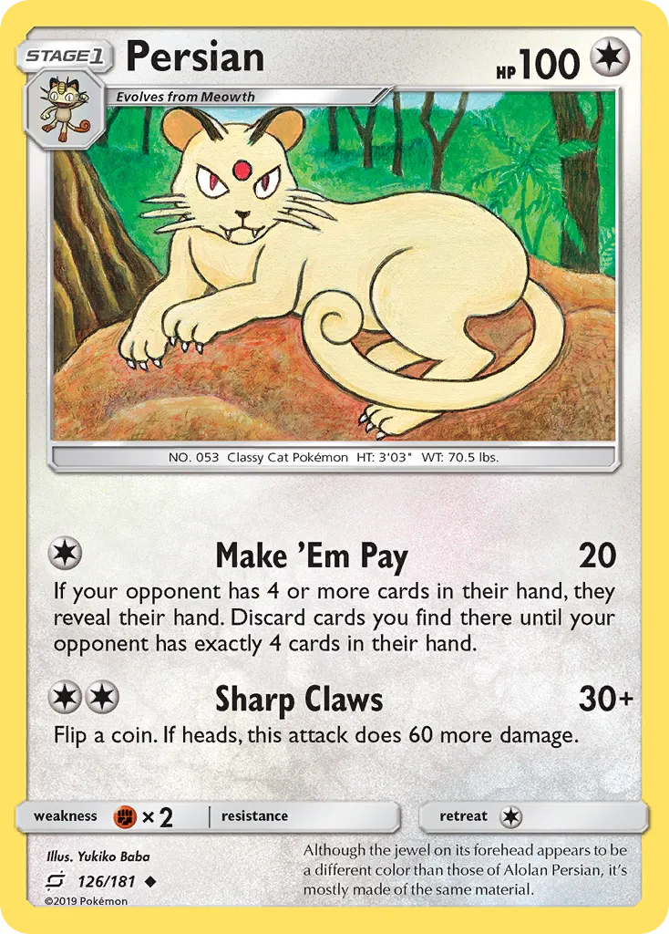 Persian — SM - Team Up — Pokémon