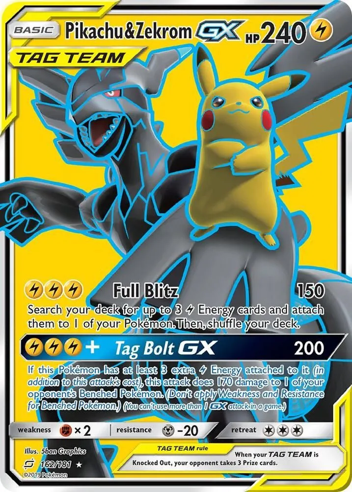 Pikachu & Zekrom GX — SM - Team Up — Pokémon
