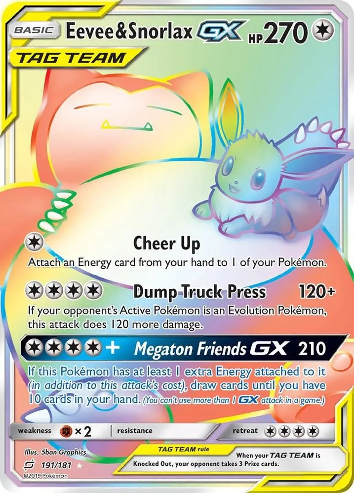 Eevee & Snorlax GX — SM - Team Up — Pokémon