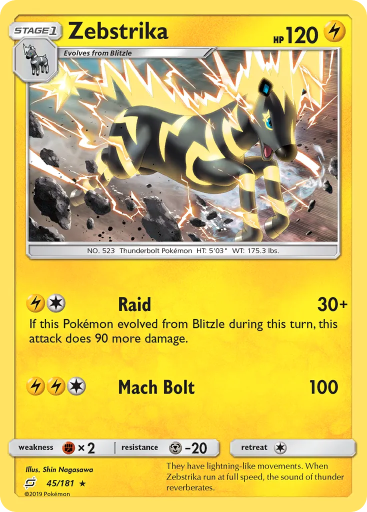 Zebstrika — SM - Team Up — Pokemon