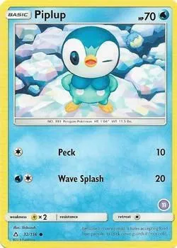 Piplup — SM Trainer Kit: Alolan Sandslash & Alolan Ninetales — Pokemon