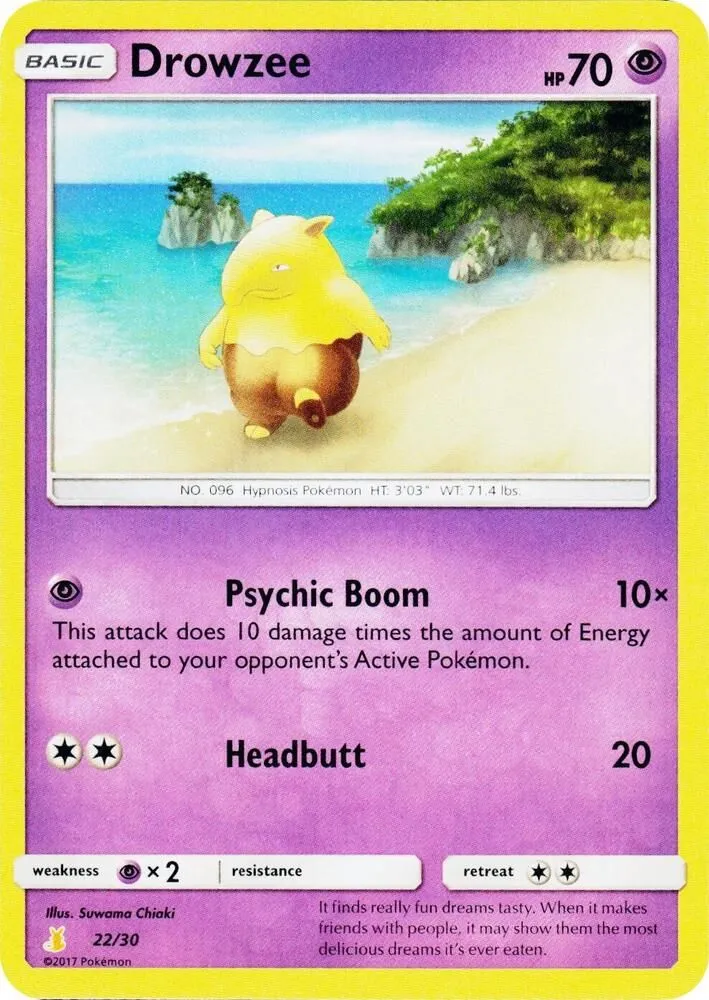 Drowzee — SM Trainer Kit: Lycanroc & Alolan Raichu — Pokemon