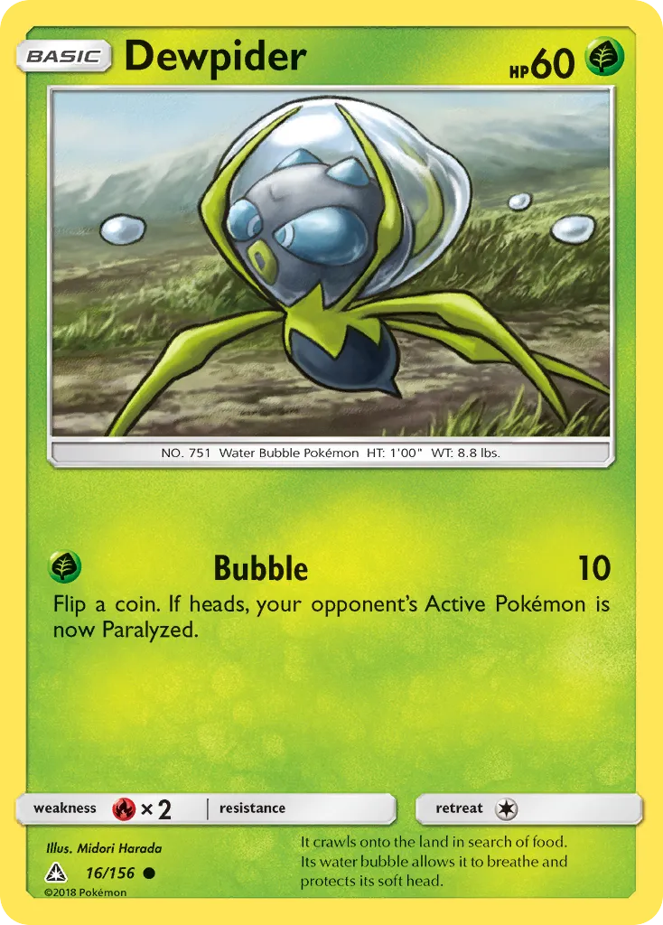 Dewpider — SM - Ultra Prism — Pokémon