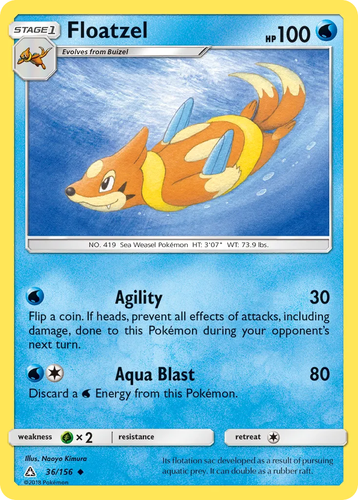 Floatzel — SM - Ultra Prism — Pokémon