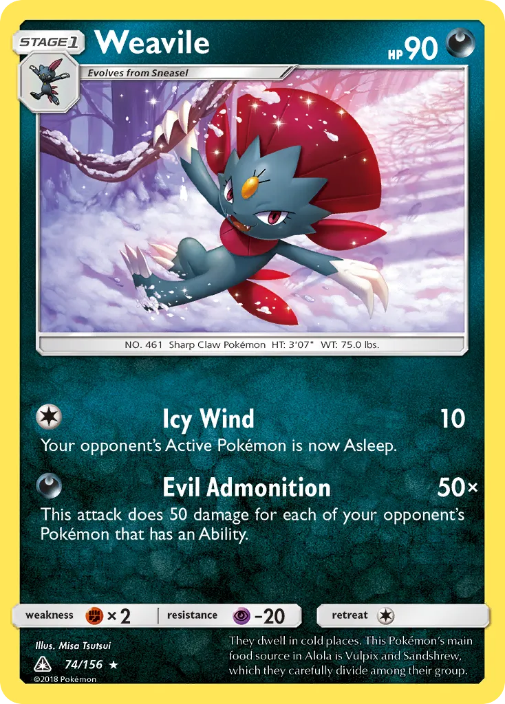 Weavile — SM - Ultra Prism — Pokemon