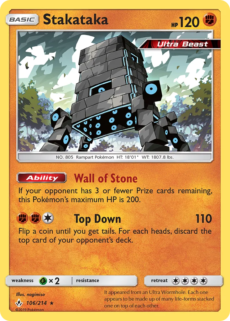 Stakataka — SM - Unbroken Bonds — Pokémon