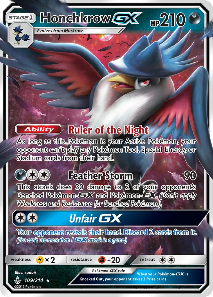 Honchkrow GX — SM - Unbroken Bonds — Pokemon