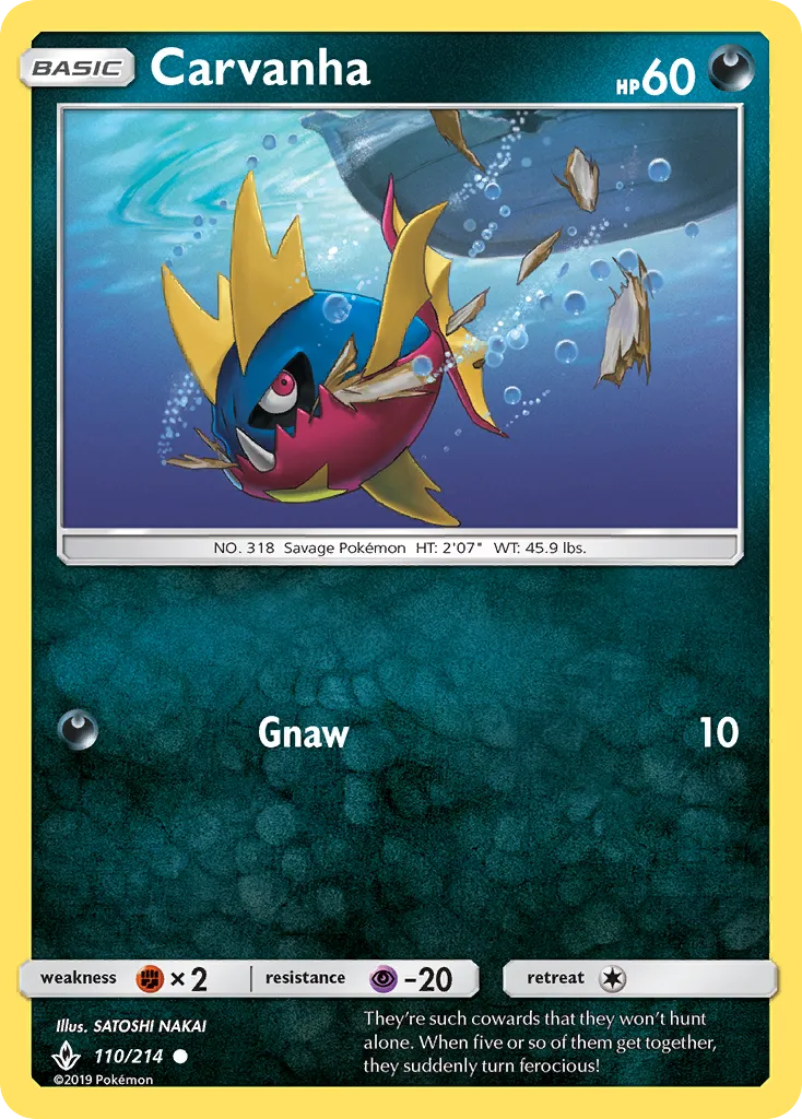 Carvanha — SM - Unbroken Bonds — Pokemon