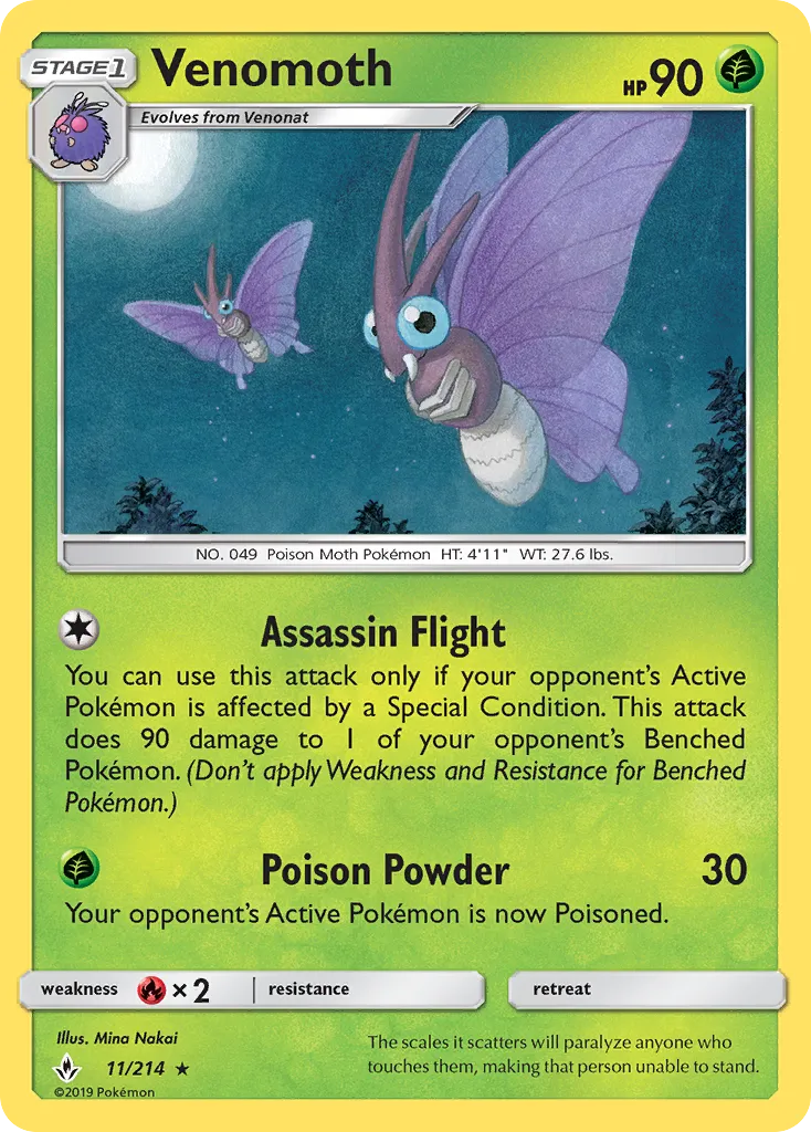 Venomoth — SM - Unbroken Bonds — Pokemon