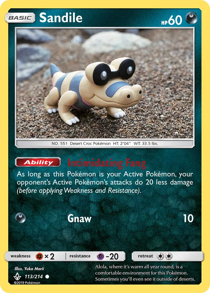Sandile — SM - Unbroken Bonds — Pokemon