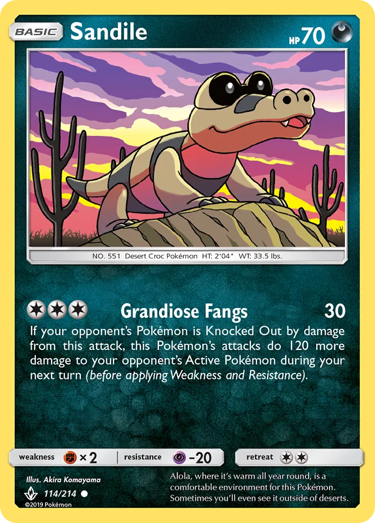 Sandile — SM - Unbroken Bonds — Pokemon