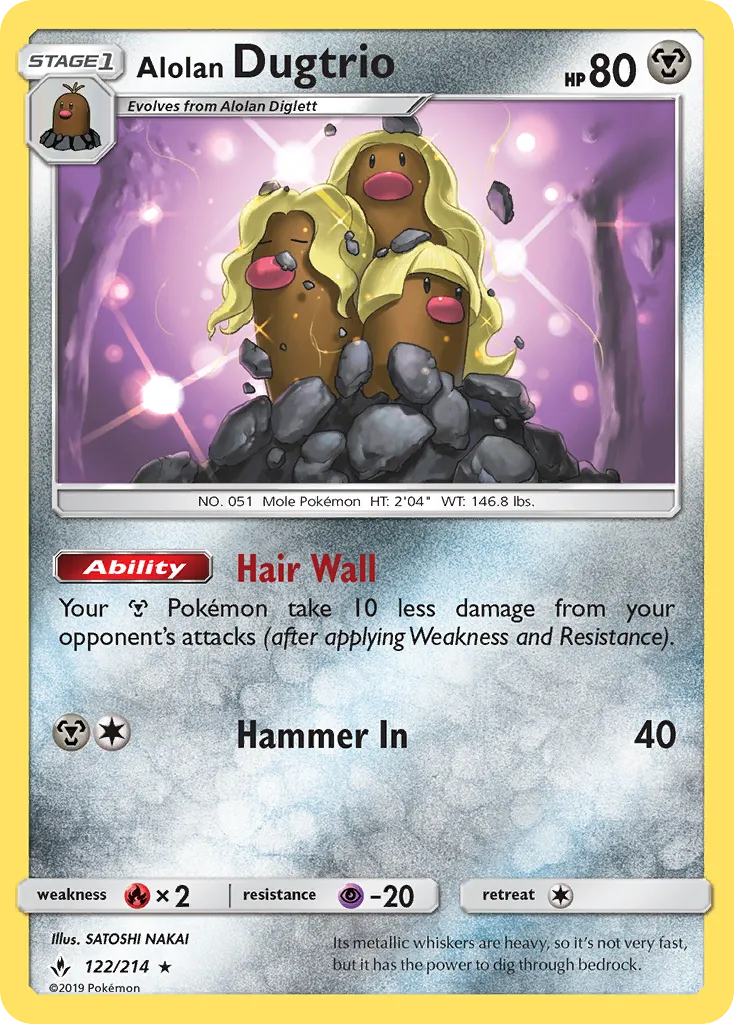 Alolan Dugtrio — SM - Unbroken Bonds — Pokemon