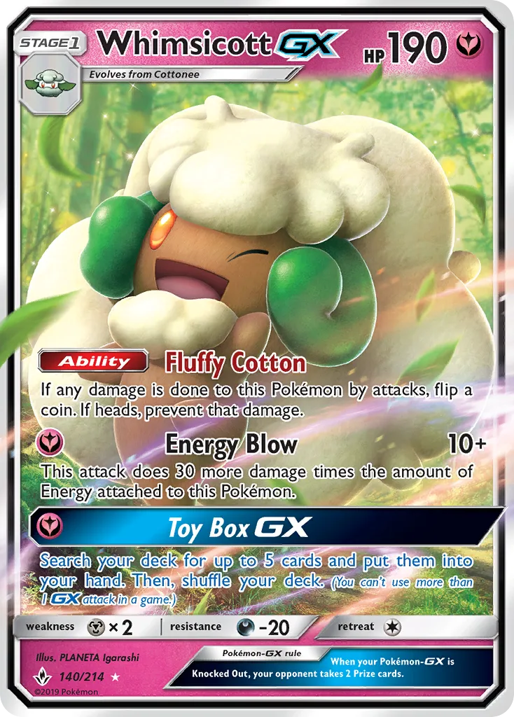 Whimsicott GX — SM - Unbroken Bonds — Pokemon