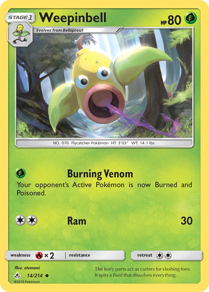Weepinbell — SM - Unbroken Bonds — Pokemon