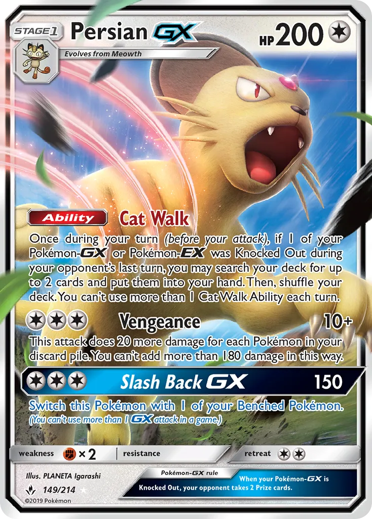 Persian GX — SM - Unbroken Bonds — Pokemon