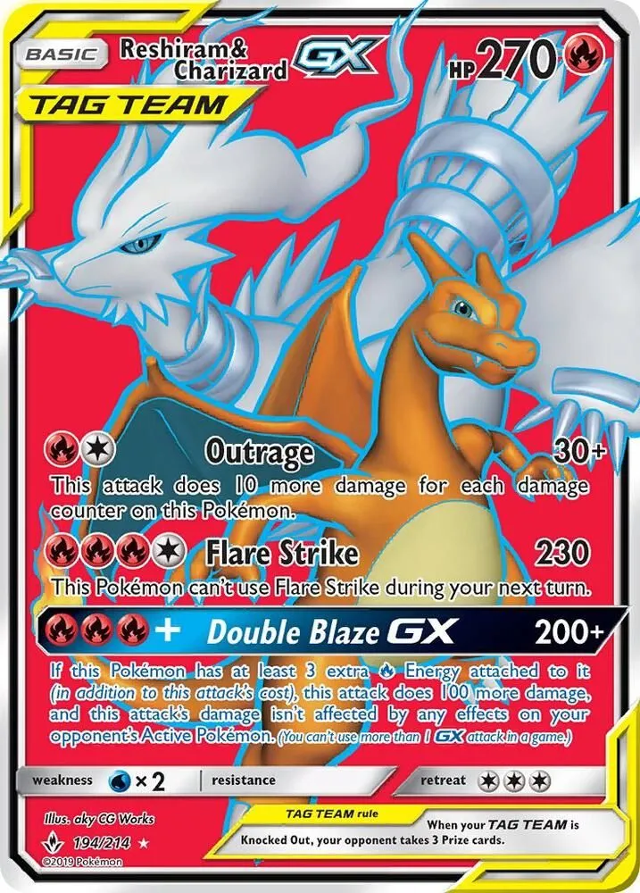 Reshiram & Charizard GX — SM - Unbroken Bonds — Pokémon