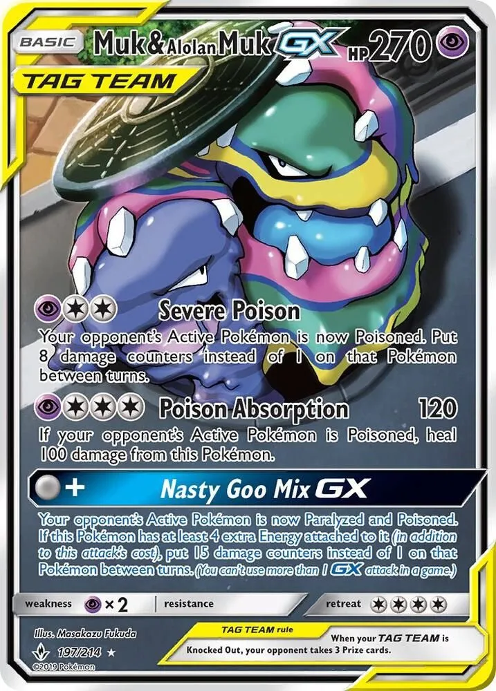 Muk & Alolan Muk GX from SM - Unbroken Bonds - Pokemon