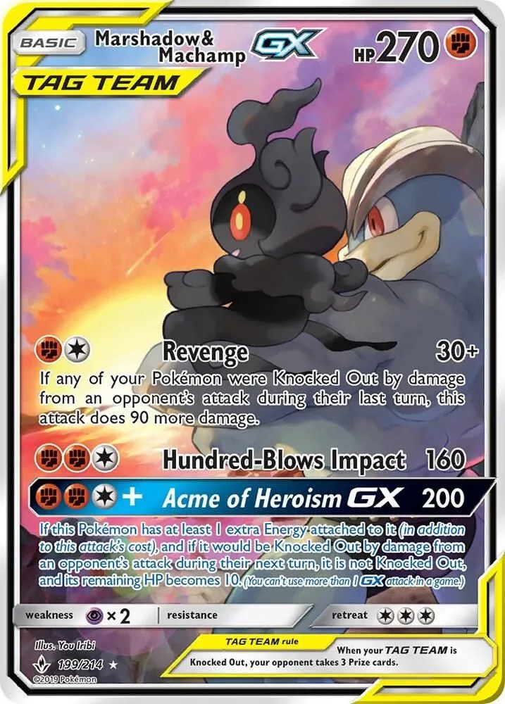 Marshadow & Machamp GX from SM - Unbroken Bonds - Pokemon