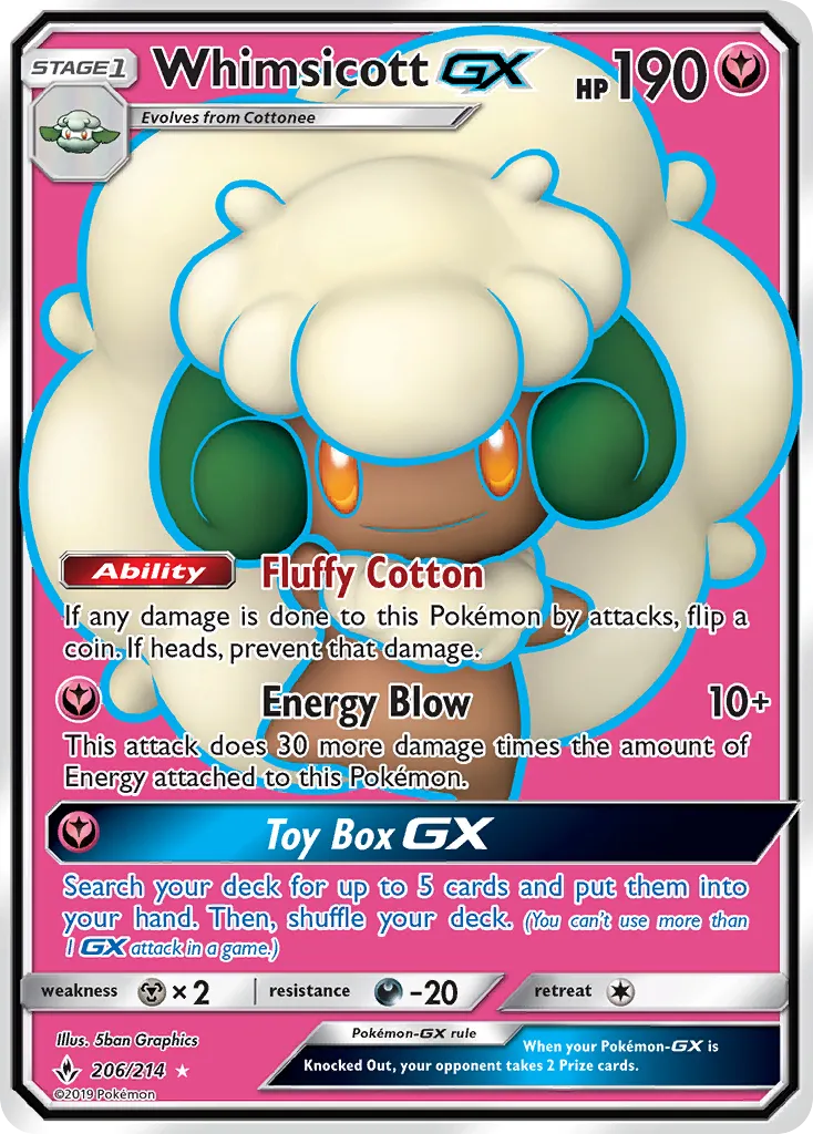 Whimsicott GX — SM - Unbroken Bonds — Pokémon