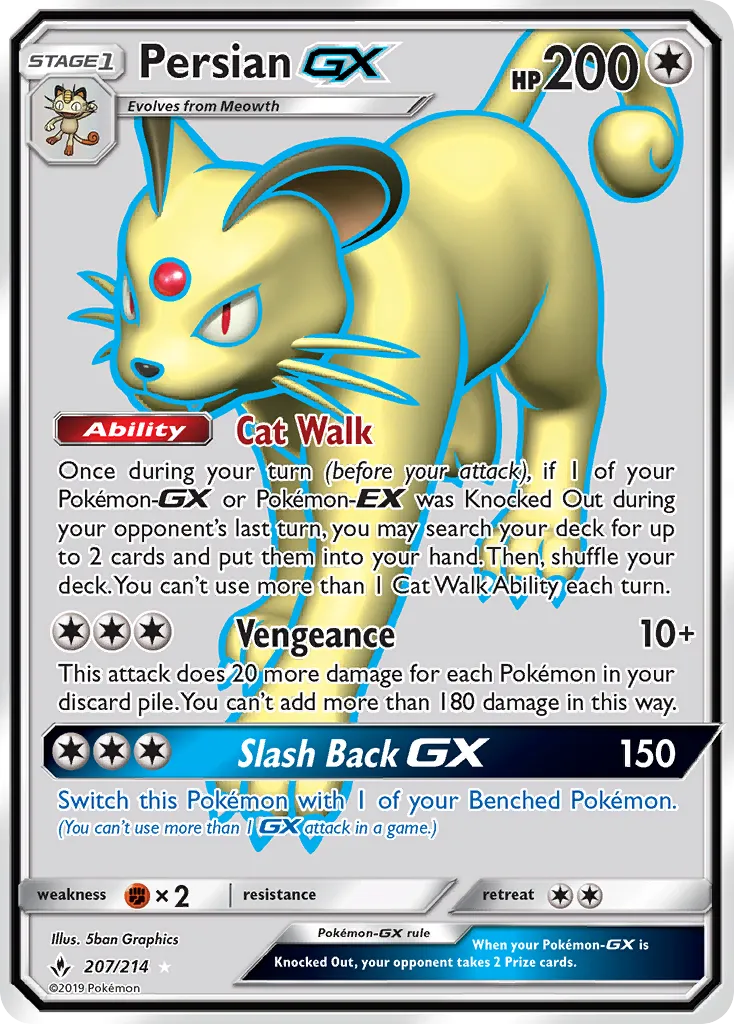 Persian GX — SM - Unbroken Bonds — Pokémon