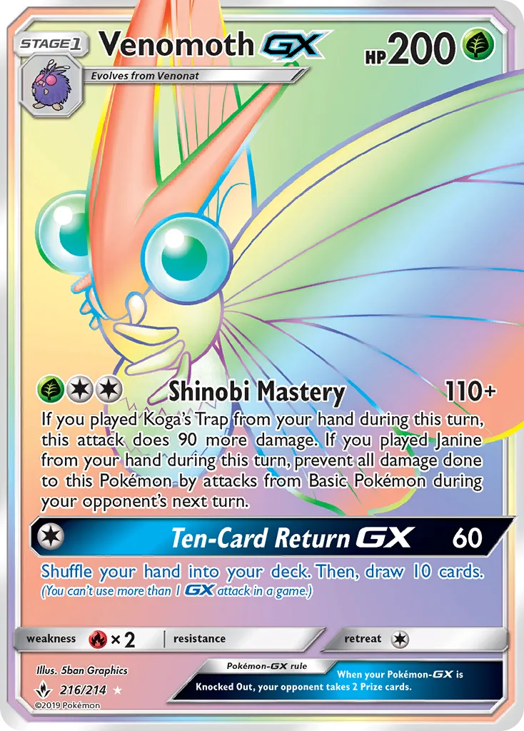 Venomoth GX — SM - Unbroken Bonds — Pokemon