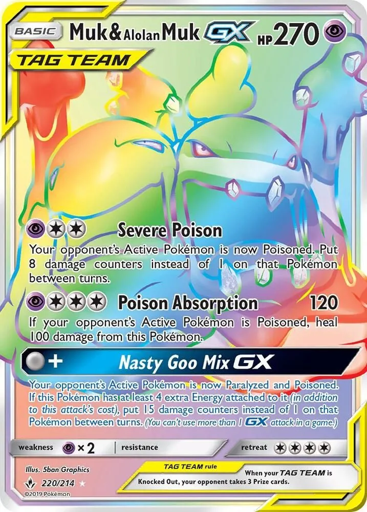 Muk & Alolan Muk GX — SM - Unbroken Bonds — Pokémon