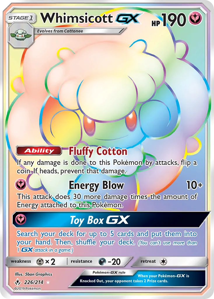 Whimsicott GX — SM - Unbroken Bonds — Pokemon