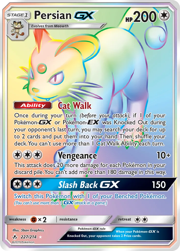 Persian GX — SM - Unbroken Bonds — Pokemon